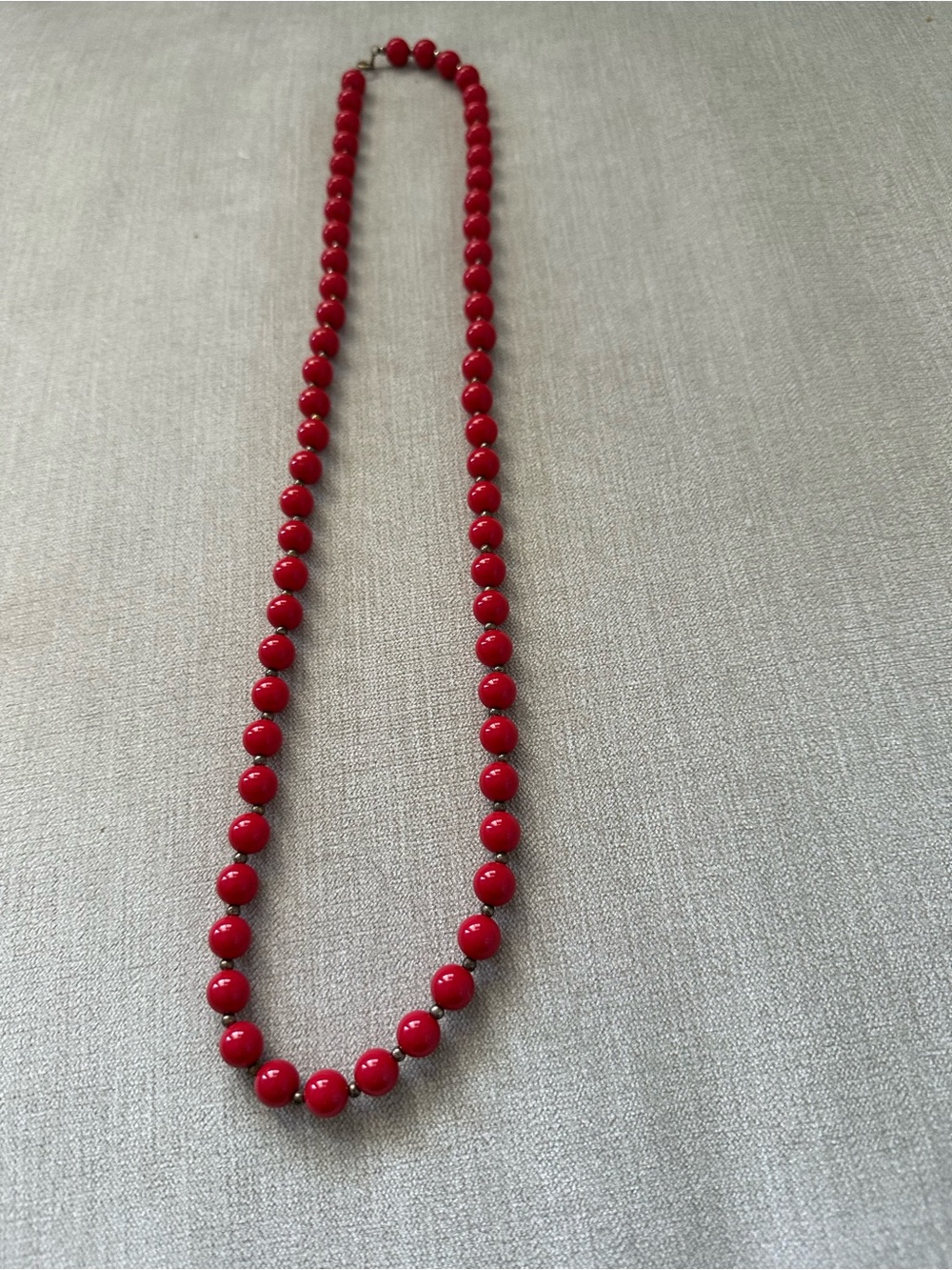 Vintage Red Beaded Necklace - Women Jewelry